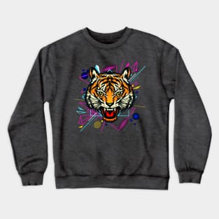 Decorative Tiger Crewneck Sweatshirt